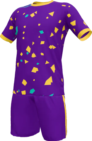 Purple kit with confetti shapes